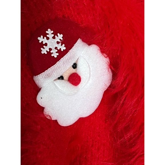 Red Christmas cardigan with stuffed accents sz Medium - Picture 7 of 11